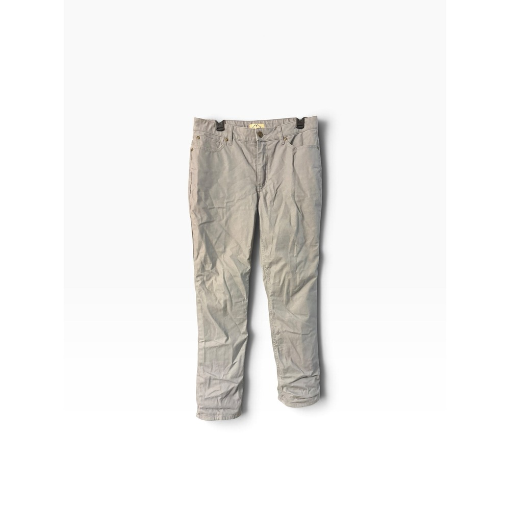 Blue Mountain Womens Grey Flannel Lined Canvas Pants Size 10 Straight Leg Pants